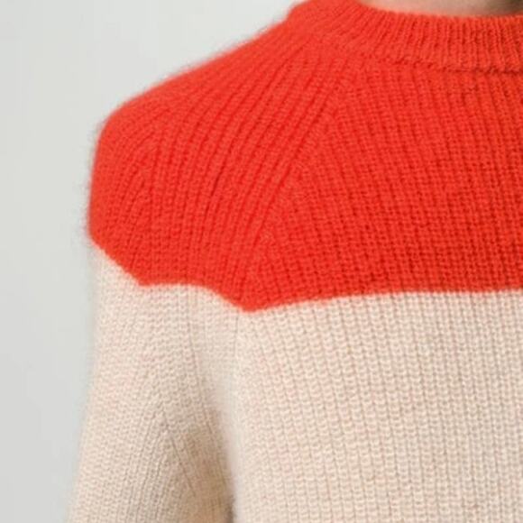JIL SANDER: Men's Color Block Mohair/Wool Sweater - Size M - Picture 3 of 11